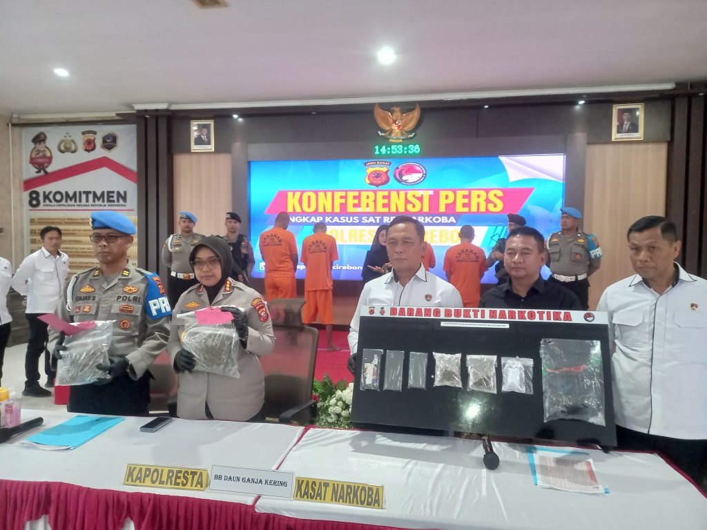Polresta Cirebon Ungkap Jaringan Pengedar Ganja, 1,78 Kilogram Diamankan